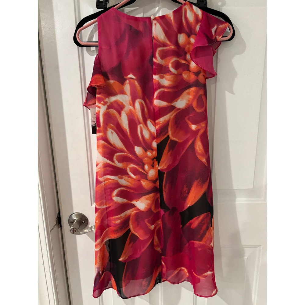 Kensie Floral Print Ruffle Sleeve Dress -‎ Sleeveless Party Cocktail - Picture 5 of 5